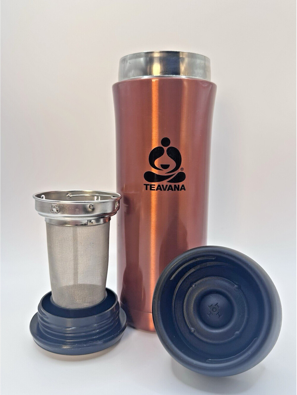 Teavana Contour 12oz Tea Tumbler w/ Removable Infuser Brew Basket - Copper color